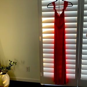 Flynn Skye red Bardot dress